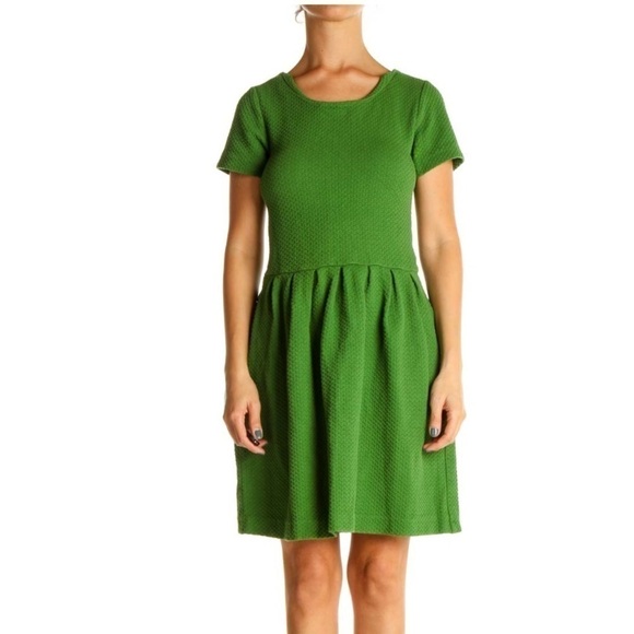 Ganni Solid Day Fit and Flare Dress - Picture 1 of 6